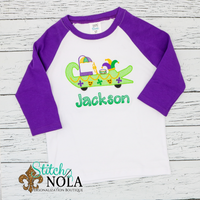 Personalized Mardi Gras Alligator Float Sketch Shirt