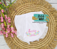 Personalized Bloomers ,Personalized Diaper Cover, Embroidered Bloomers, Newborn, Layette