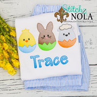 Personalized Hatched Easter Eggs Trio Sketch Shirt