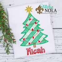 Personalized Christmas Tree Sketch Shirt