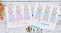 Personalized Easter Peter Rabbit Trio Sketch Shirt