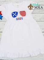 Personalized Patriotic Sunglasses Applique Shirt