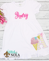 Personalized Ice Cream Alpha Applique Shirt