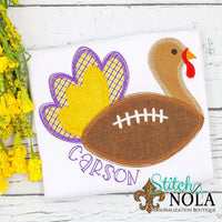 Personalized Football Turkey Applique Shirt