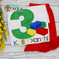 Personalized Birthday Block Appliqué Shirt