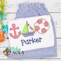 Personalized Nautical Trio Sketch Shirt