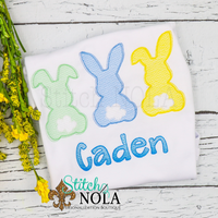 Personalized Easter Bunny Trio Sketch Shirt
