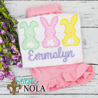 Personalized Easter Bunny Trio Sketch Shirt