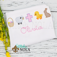 Personalized Easter Theme Sketch Shirt
