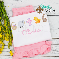 Personalized Easter Theme Sketch Shirt