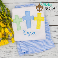 Personalized Easter Cross Trio Sketch Shirt
