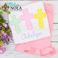 Personalized Easter Cross Trio Sketch Shirt