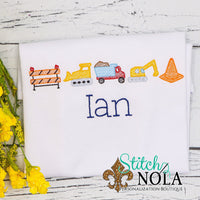 Personalized Construction Theme Sketch Shirt