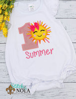 Personalized Birthday Sun Appliqué Shirt