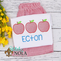 Personalized Back to School Apple Trio Sketch Shirt