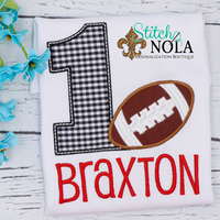 Personalized Birthday Football Appliqué Shirt