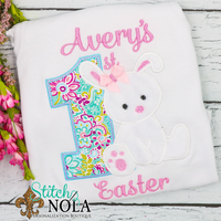 Personalized 1st Easter with Bunny Appliqué Shirt