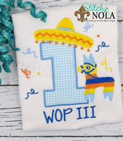 Personalized Birthday Mexican Fiesta Appliqué Shirt