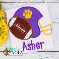 Personalized Football Helmet Applique Shirt