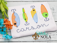 Personalized Fishing Baits Sketch Shirt