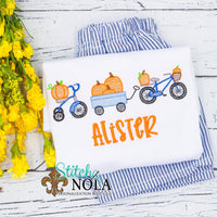 Personalized Pumpkin Parade Bow Sketch Shirt