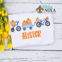 Personalized Pumpkin Parade Bow Sketch Shirt