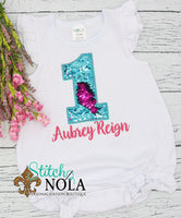 Personalized Birthday Flip Sequin Applique Shirt