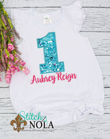 Personalized Birthday Flip Sequin Applique Shirt