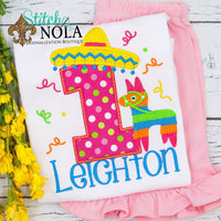 Personalized Birthday Mexican Fiesta Appliqué Shirt