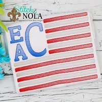 Personalized American Flag With Monogram Sketch Shirt