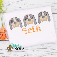Personalized Hound Dog Trio Sketch Shirt