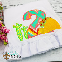 Personalized Birthday Taco Appliqué Shirt