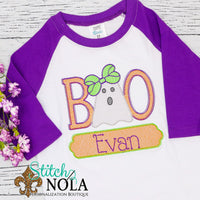 Personalized Halloween Boo with Banner Sketch Shirt