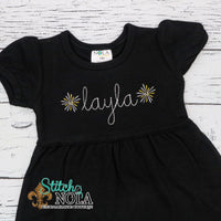 Personalized New Years Black & Gold Firework Sketch Shirt Colored Garment