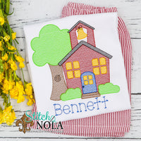 Personalized Back to School School House Sketch Shirt