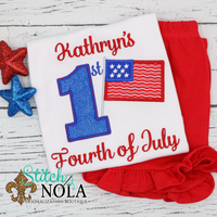 Personalized My First 4th Of July Applique Shirt