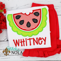 Personalized Red Watermelon Applique Shirt