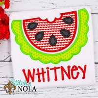 Personalized Red Watermelon Applique Shirt