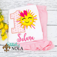 Personalized Birthday Sun Appliqué Shirt