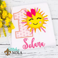 Personalized Birthday Sun Appliqué Shirt