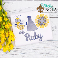 Personalized Hornets Cheerleader Trio Sketch Shirt