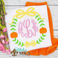 Personalized Pumpkin Wreath Sketch Shirt