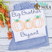 Personalized Sibling Vintage Pumpkin Trio Shirt