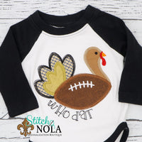 Personalized Football Turkey Applique Shirt