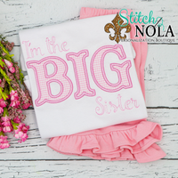 Personalized I'm The Big Sister Applique Shirt