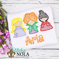 Personalized Witch Trio Sketch Shirt