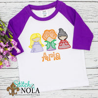Personalized Witch Trio Sketch Shirt