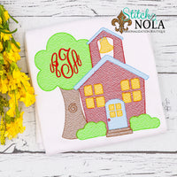 Personalized Back to School School House Sketch Shirt