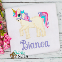 Personalized Unicorn Applique Shirt