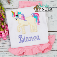 Personalized Unicorn Applique Shirt